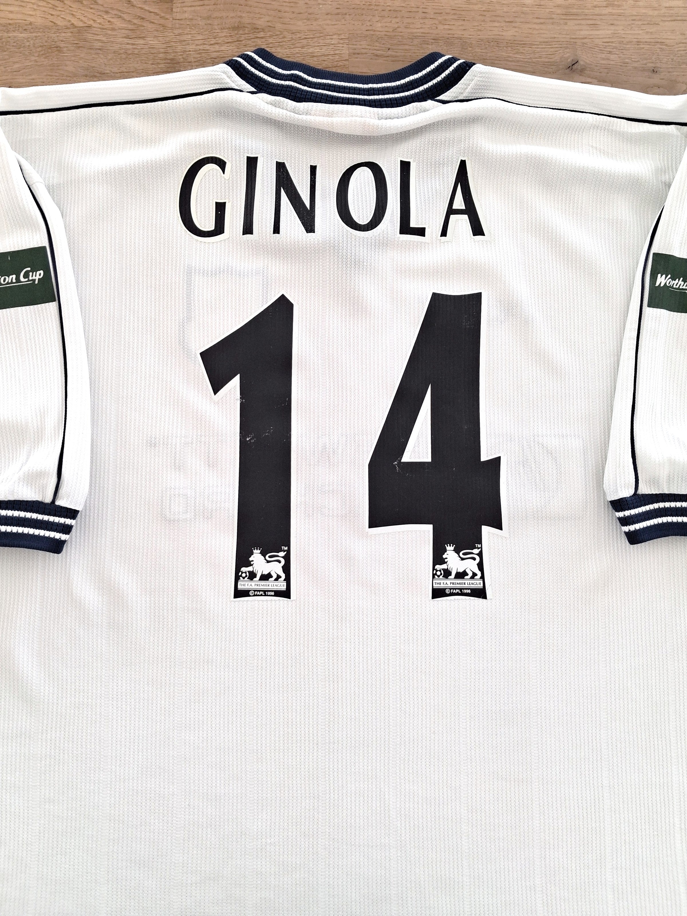 1999 Tottenham Worthington Cup Final Football Shirt Ginola #14