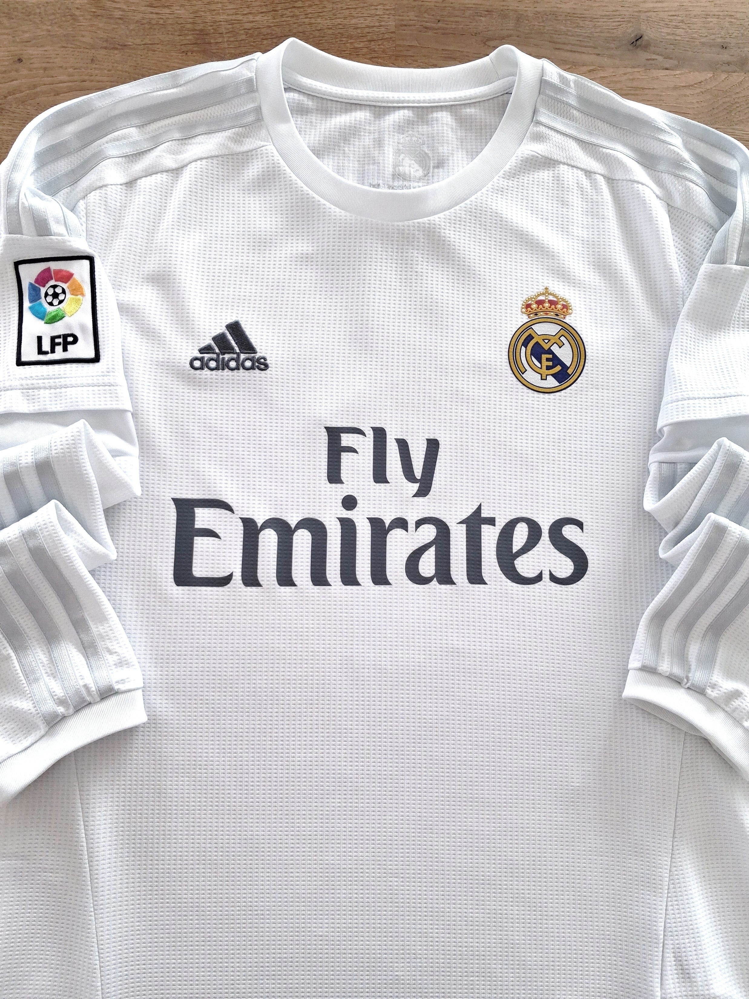 2015/16 Real Madrid Home La Liga Long Sleeve Football Shirt