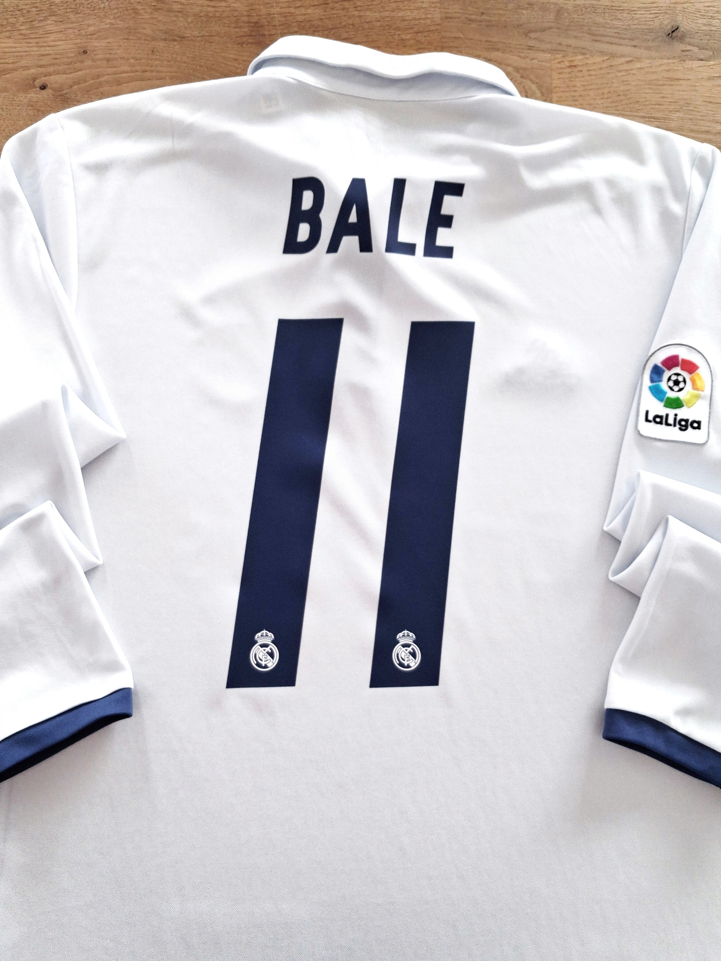 2016/17 Real Madrid Home La Liga Long Sleeve Football Shirt Bale #11