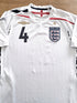 2007/08 England Home Football Shirt Gerrard #4