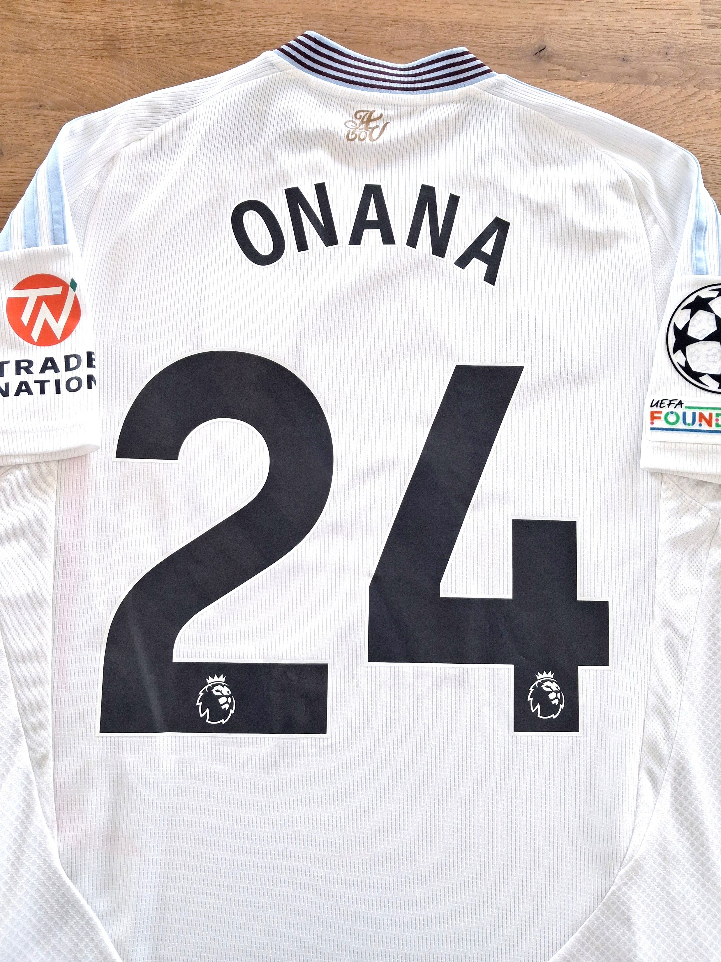 2024/25 Aston Villa Away Champions League Football Shirt Onana #24