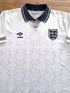 1990/91 England Home Football Shirt