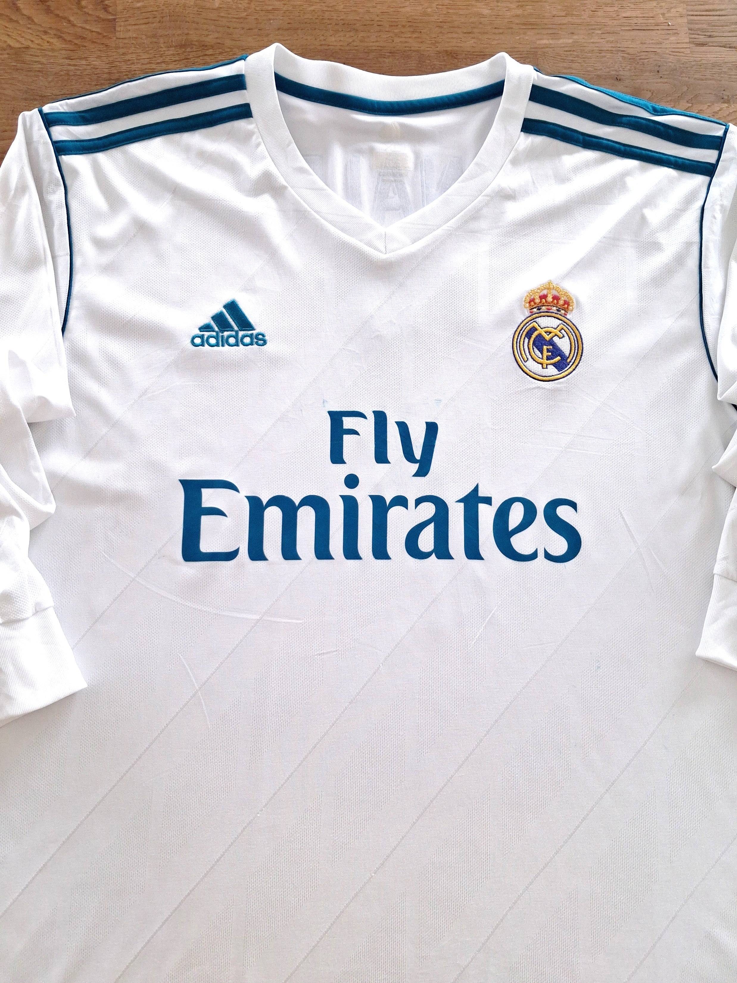 2018 Real Madrid Home Long Sleeve Football Shirt
