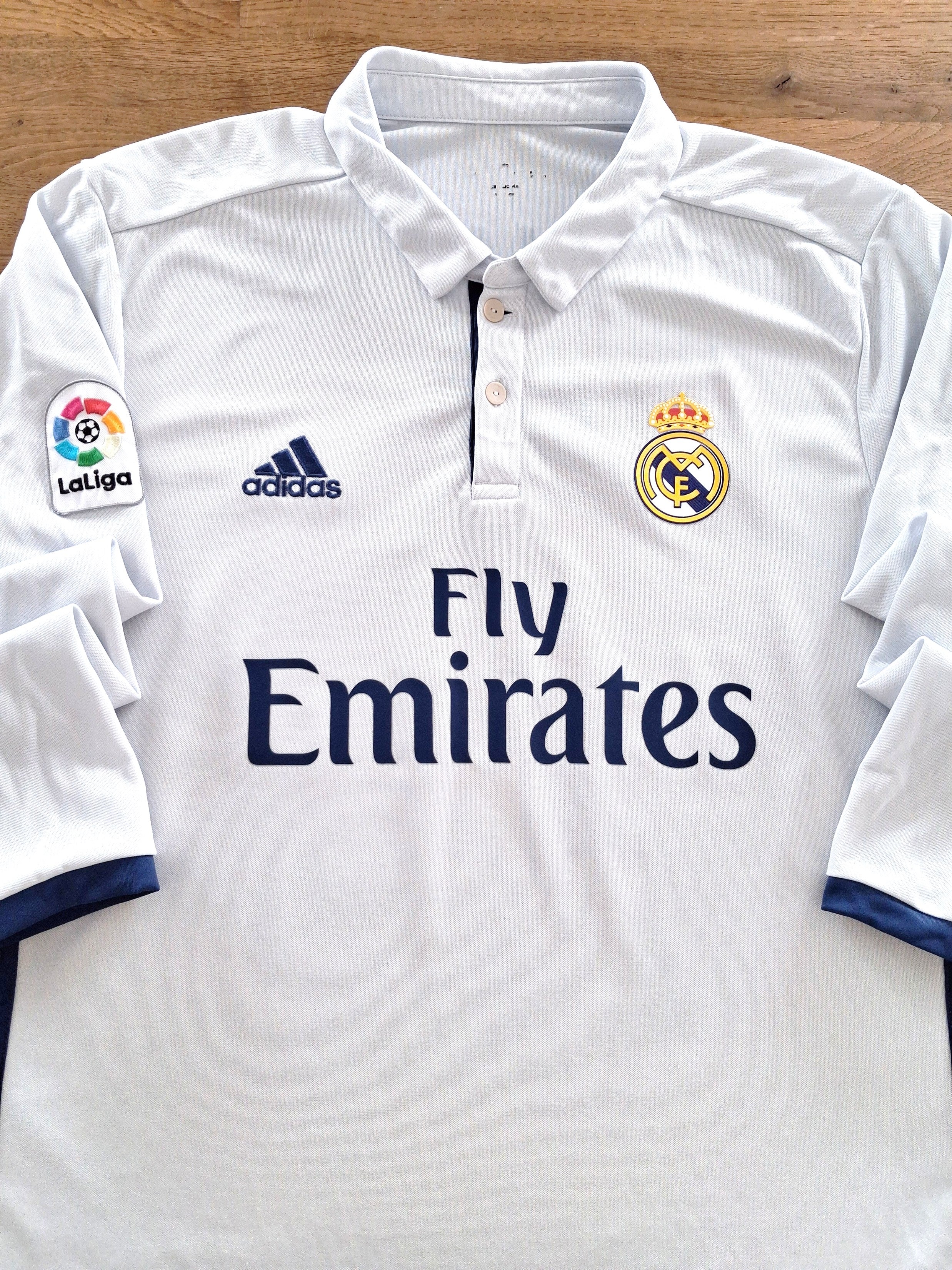2016/17 Real Madrid Home La Liga Long Sleeve Football Shirt