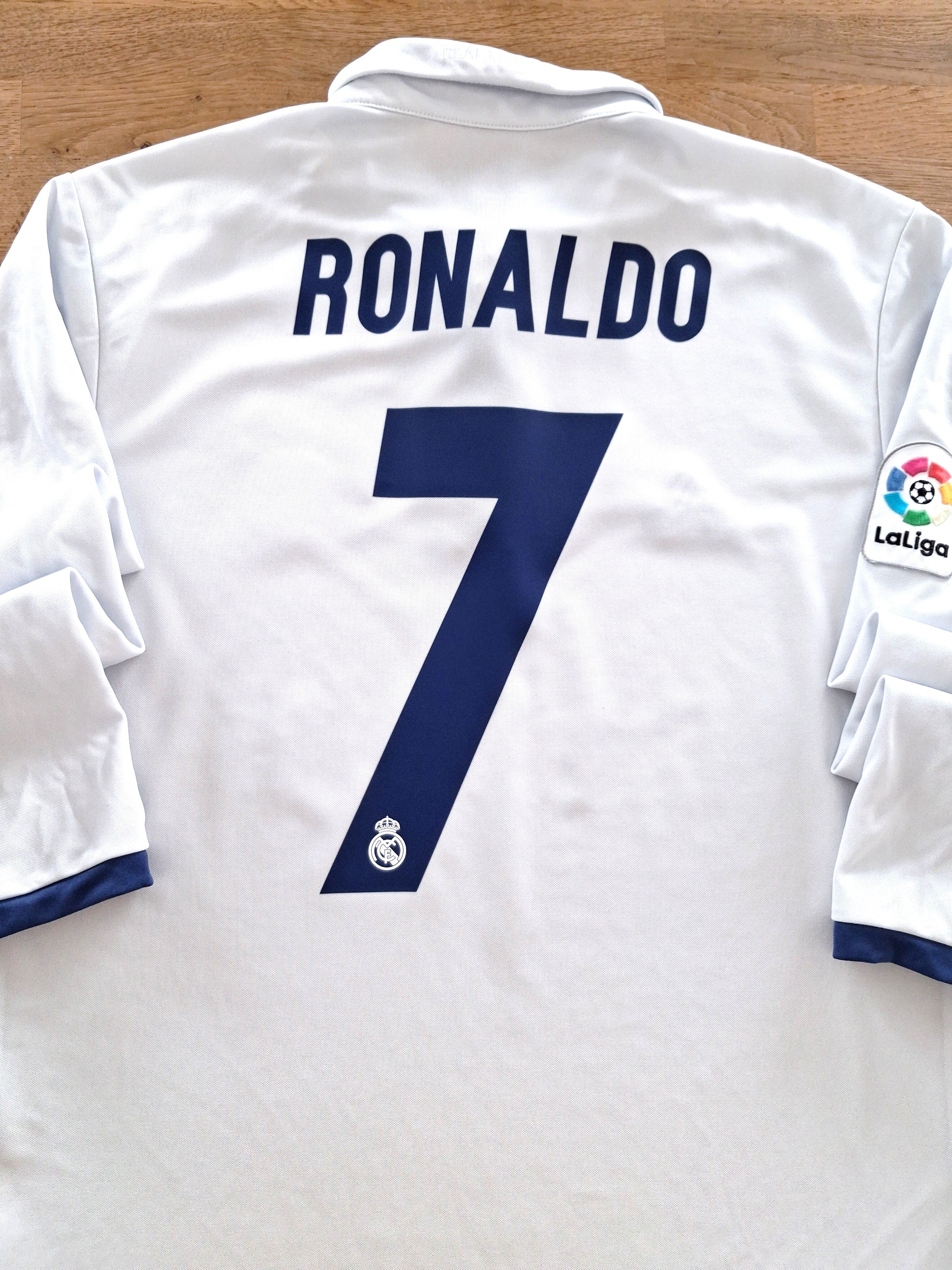 2016/17 Real Madrid Home La Liga Long Sleeve Football Shirt Ronaldo #7