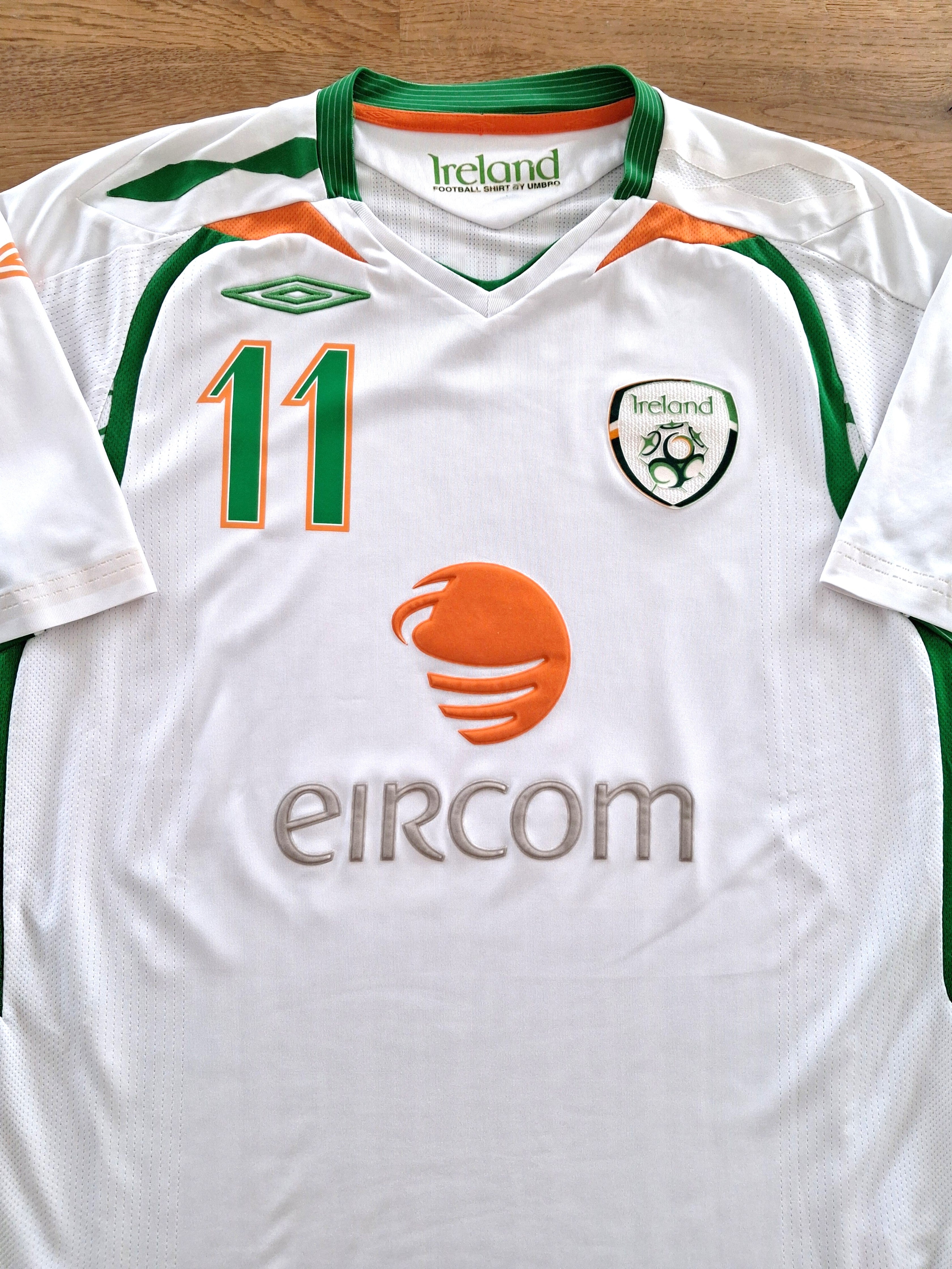 2007/08 Republic of Ireland Away Football Shirt Duff #11