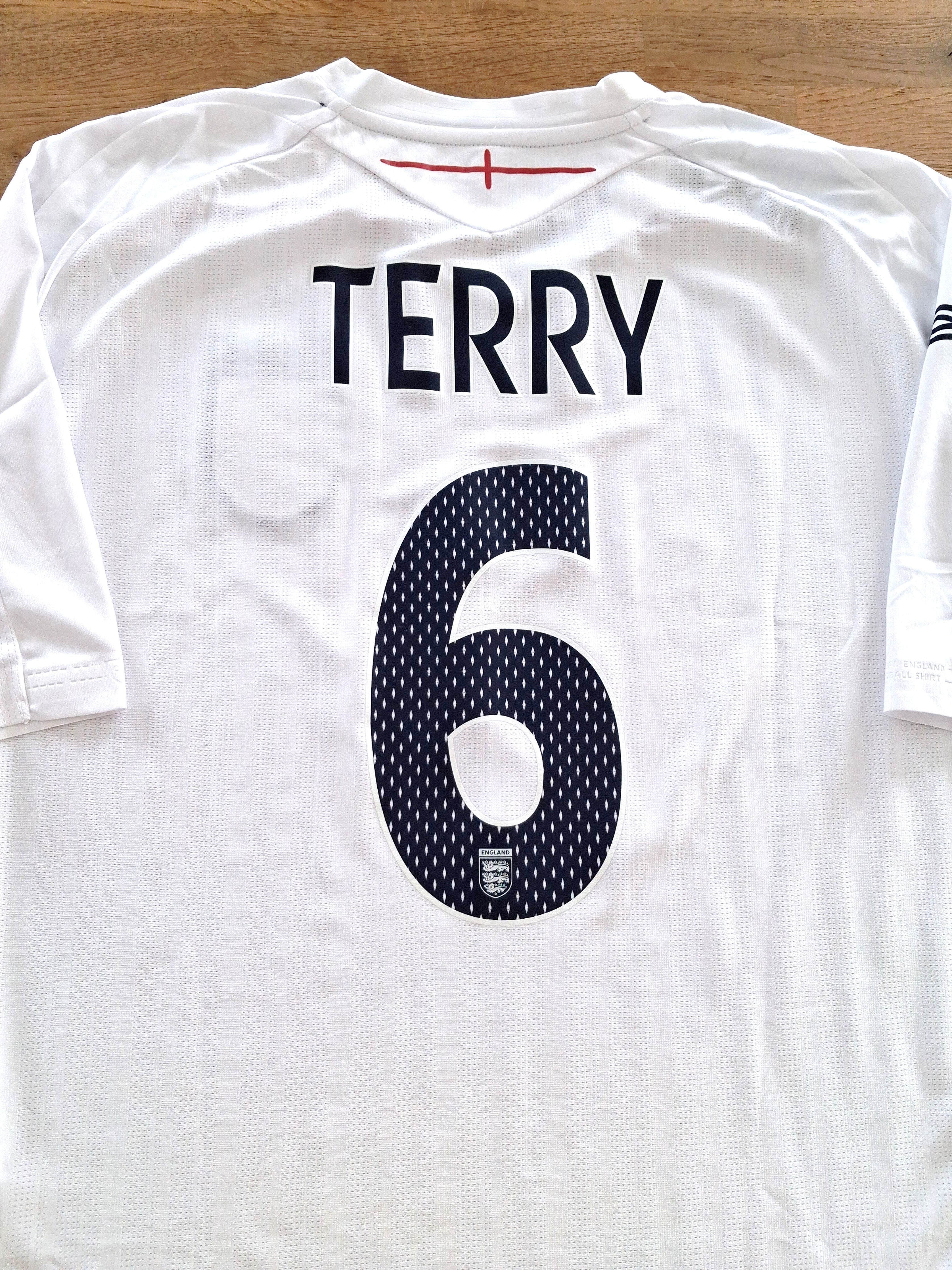 2007/08 England Home Football Shirt Terry #6