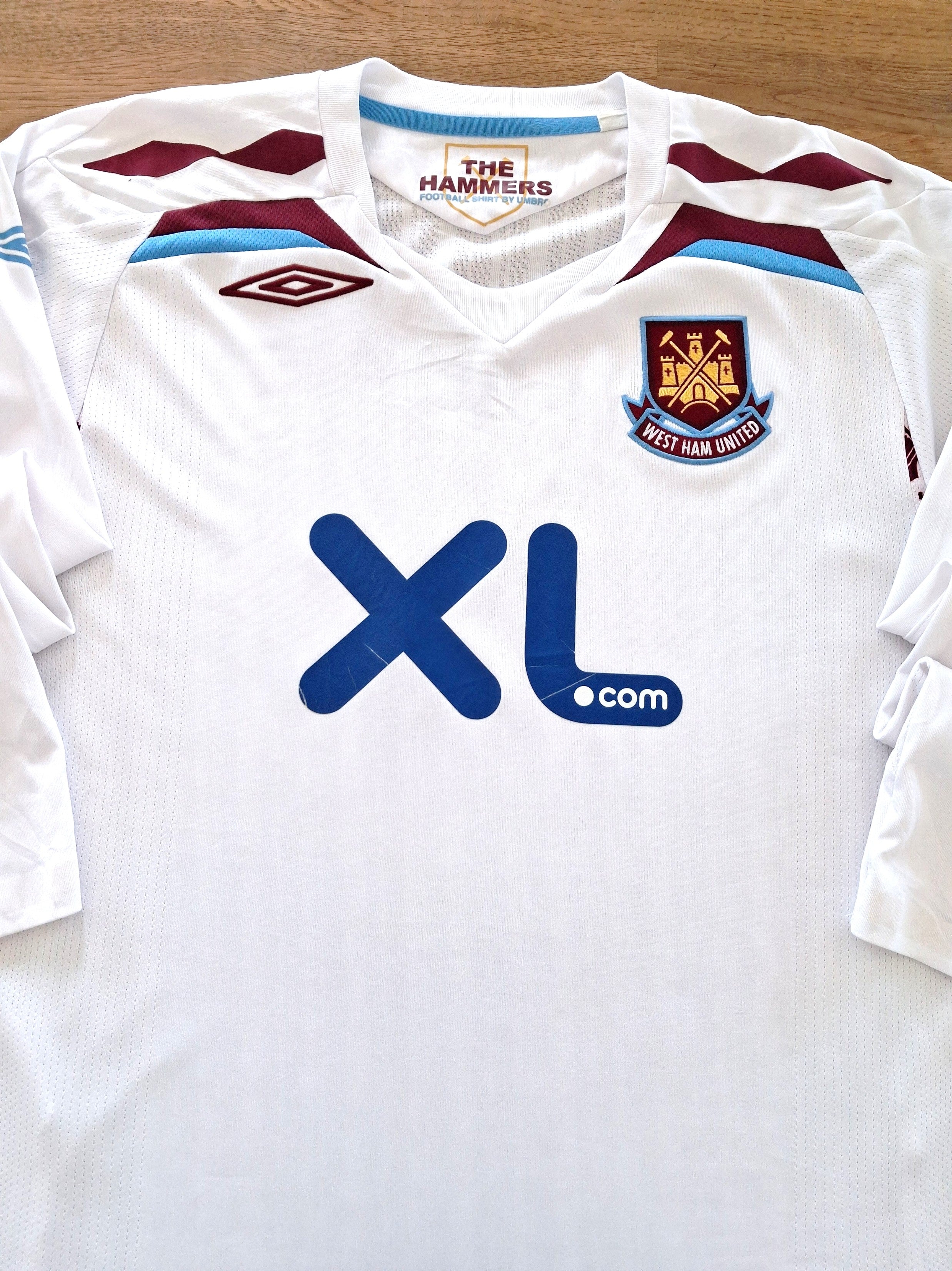 2007/08 West Ham Away Long Sleeve Football Shirt