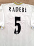 1996/97 Leeds United Home Premier League Football Shirt Radebe #5