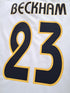 2003/04 Real Madrid Home Champions League Football Shirt. Beckham #23 (M)