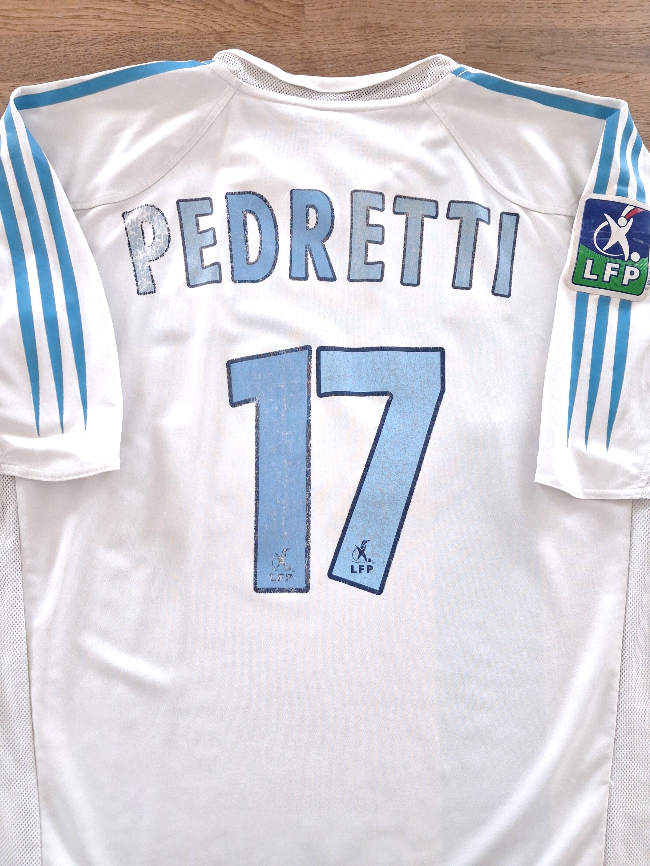2004/05 Marseille Home Ligue 1 Football Shirt Pedretti #17