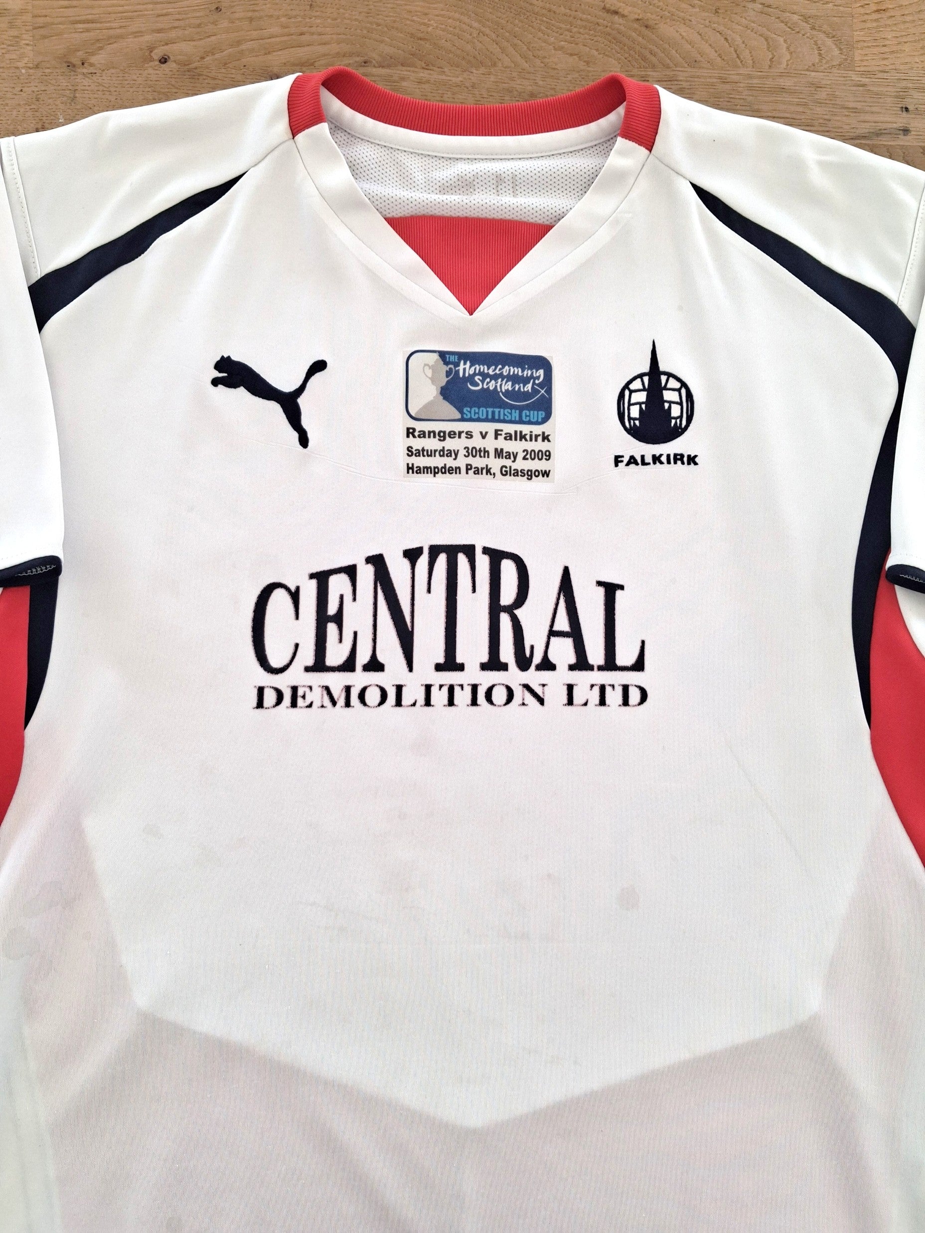 2009 Falkirk Away Scottish Cup Final Football Shirt