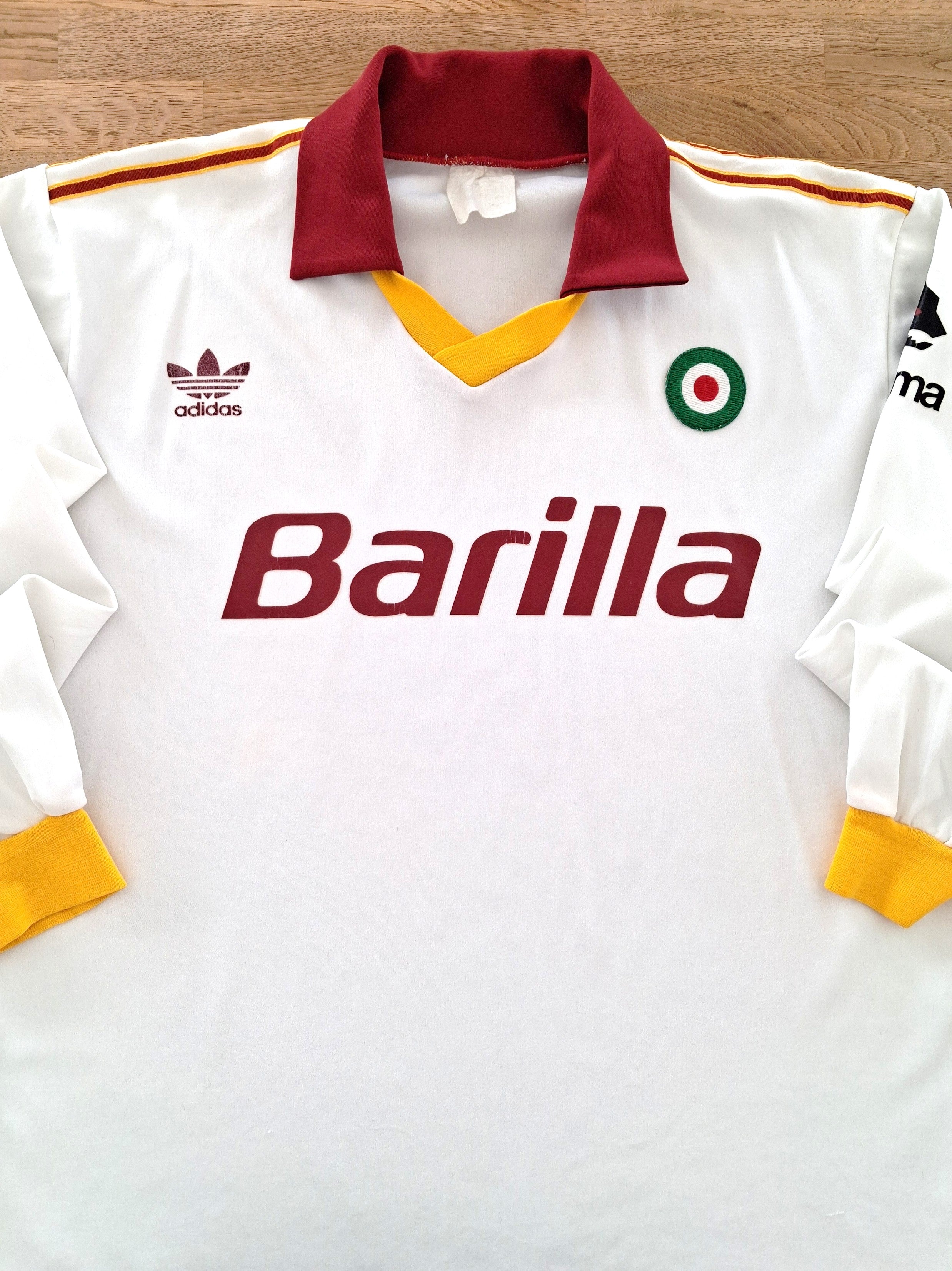 1991/92 Roma Away Long Sleeve Football Shirt