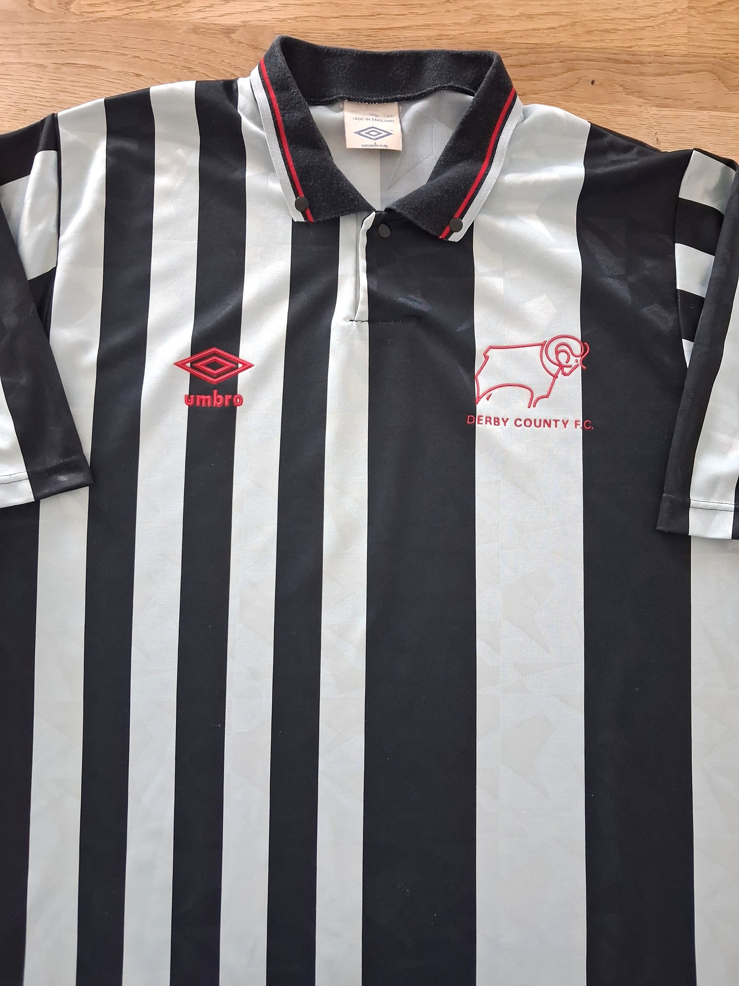 1989/90 Derby County Away Football Shirt