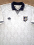 1990/91 England Home Football Shirt