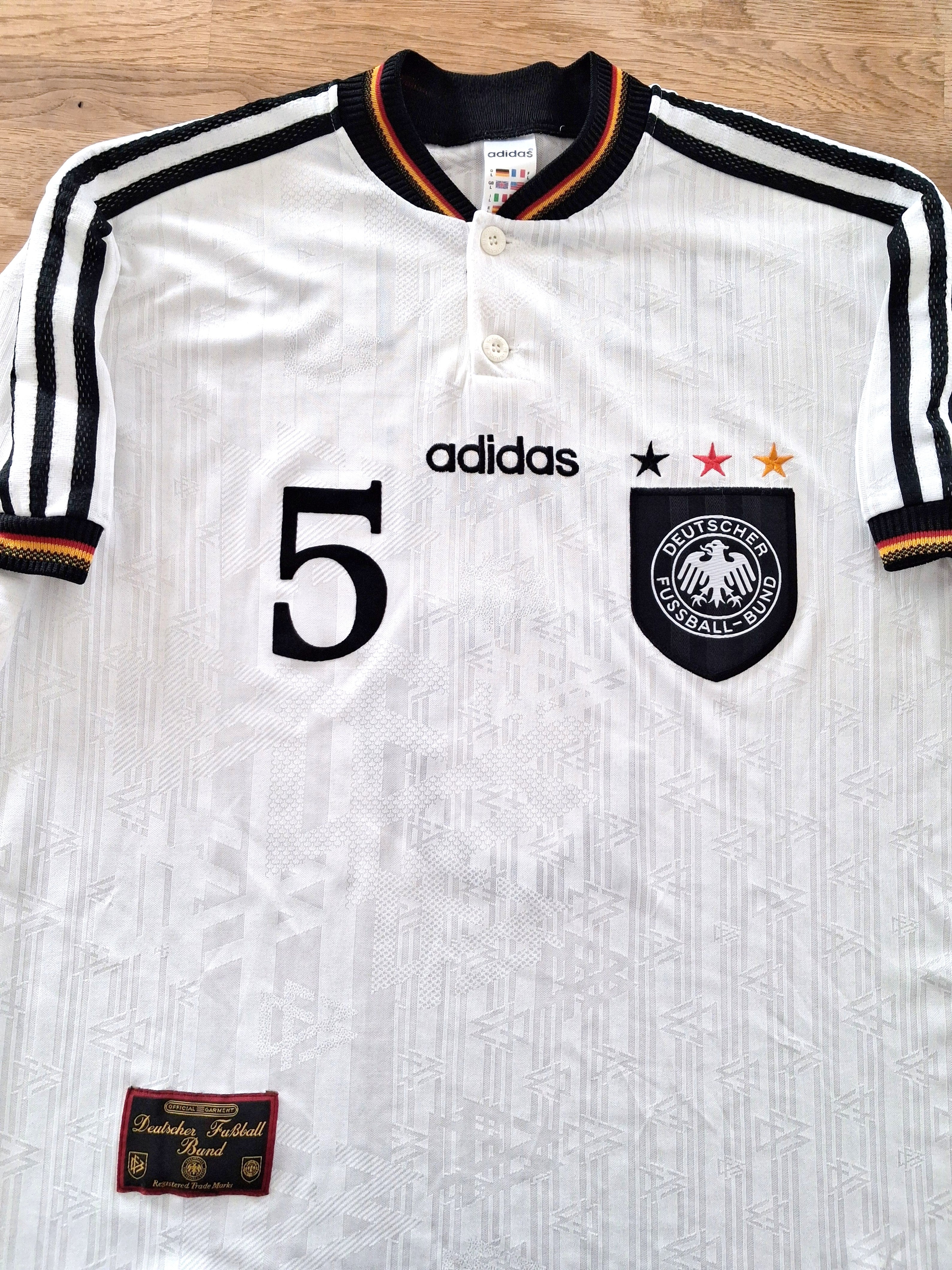 1996 Germany Home Player Issue Football Shirt Helmer #5