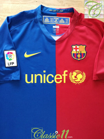 2008/09 Barcelona Home La Liga Football Shirt