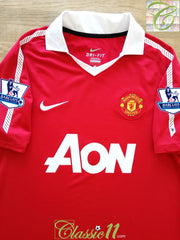 2010/11 Man Utd Home Premier League Football Shirt