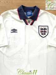 1993/94 England Home Football Shirt