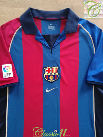 2001/02 Barcelona Home La Liga Football Shirt