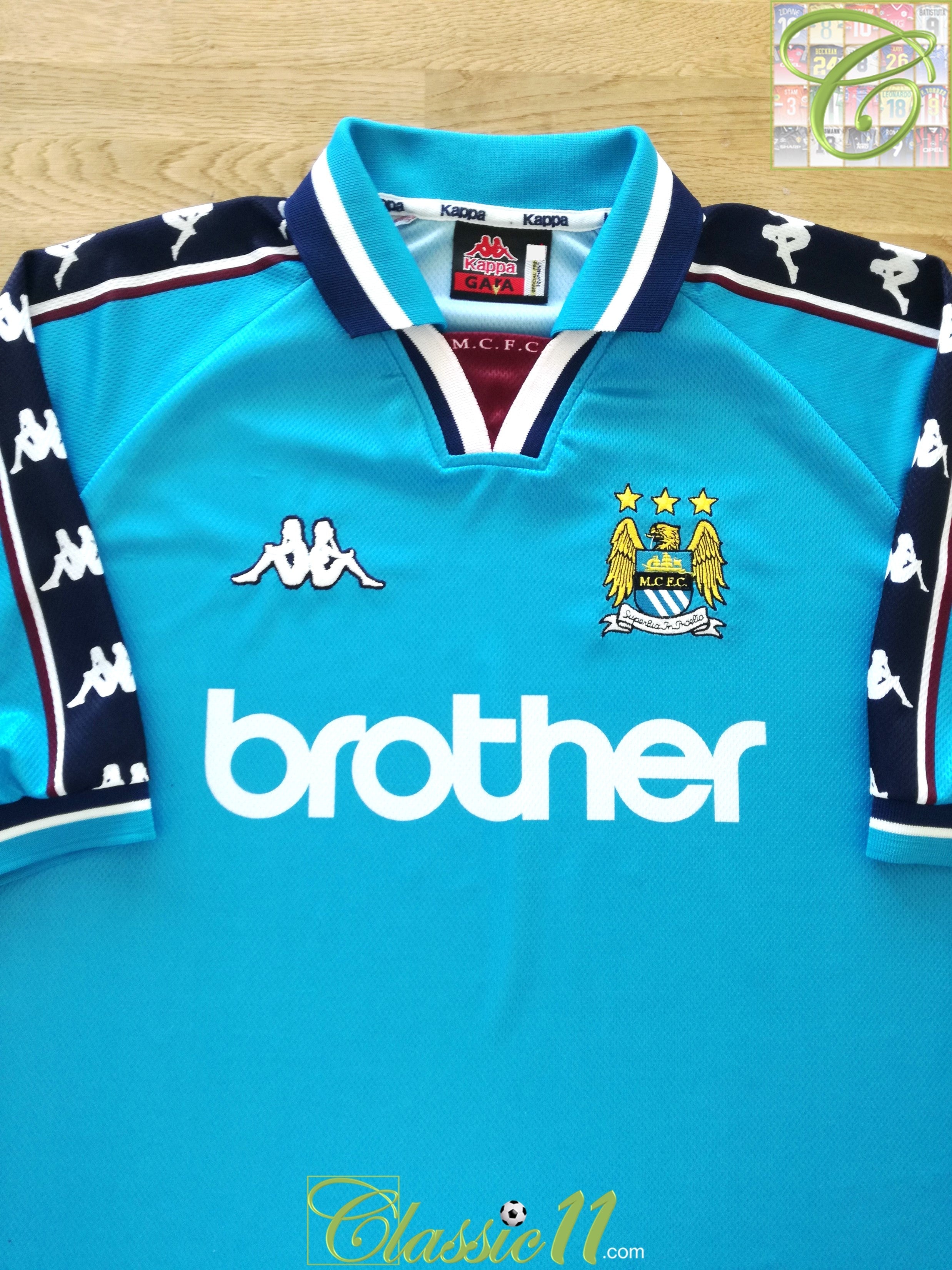 1997/98 Man City Home Football Shirt