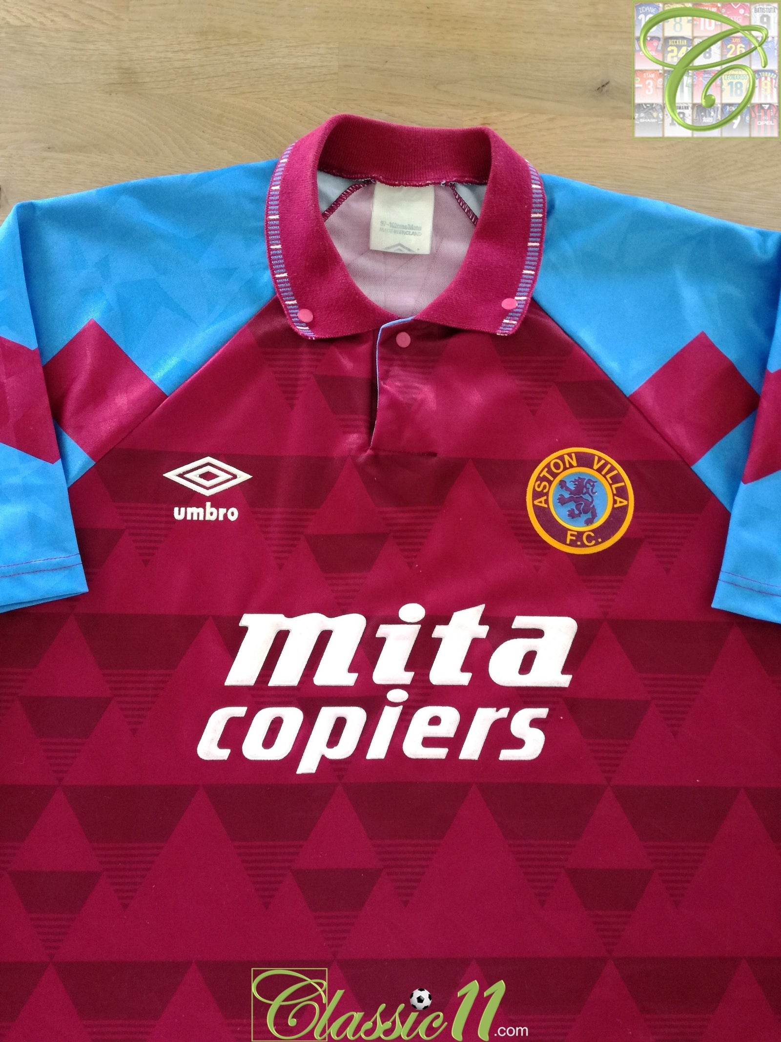 1990/91 Aston Villa Home Football Shirt