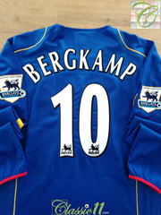 2004/05 Arsenal Away Premier League Player Issue Long Sleeve Football Shirt Bergkamp #10