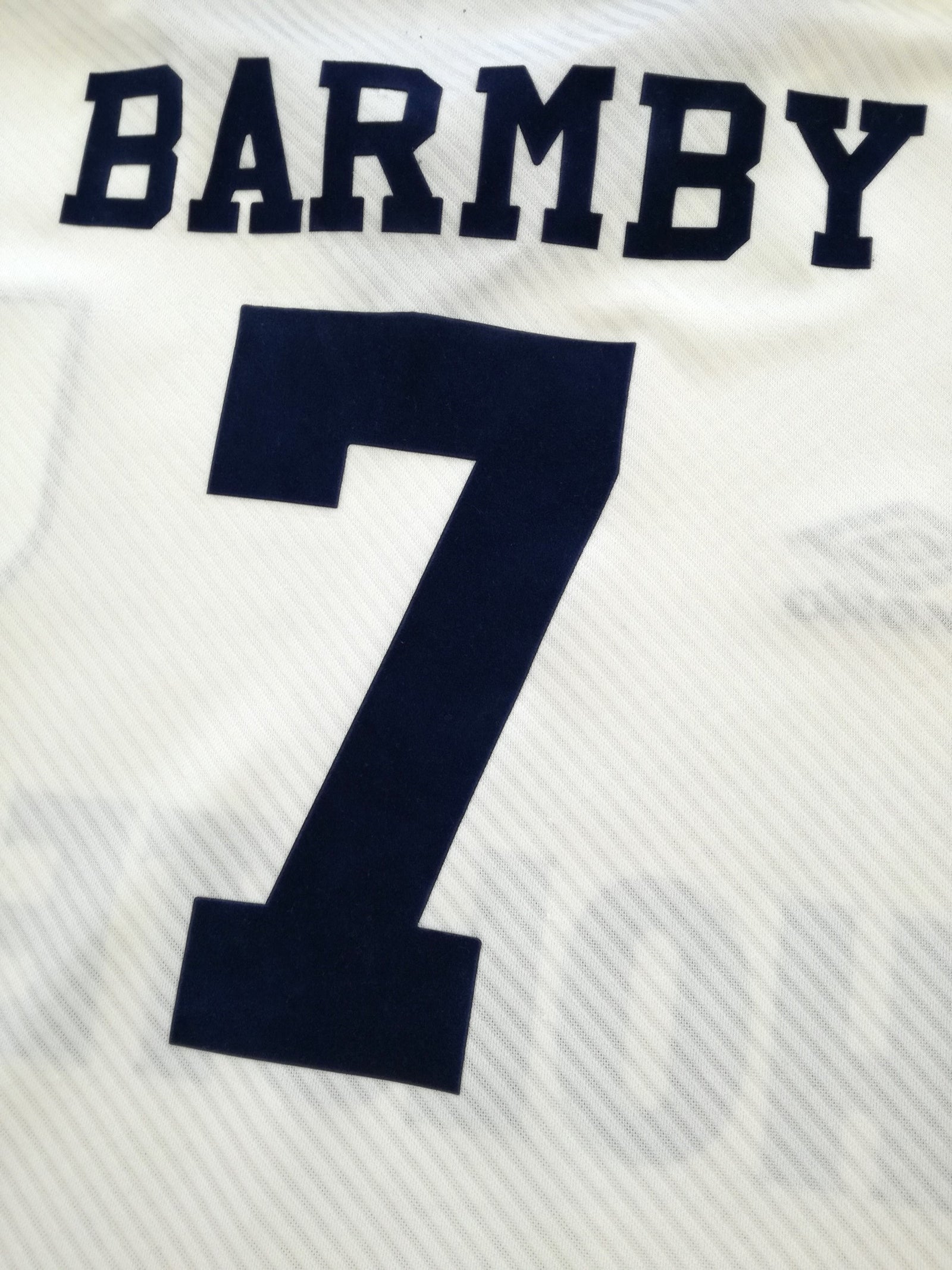 1993/94 Tottenham Home Football Shirt Barmby #7 (XL)