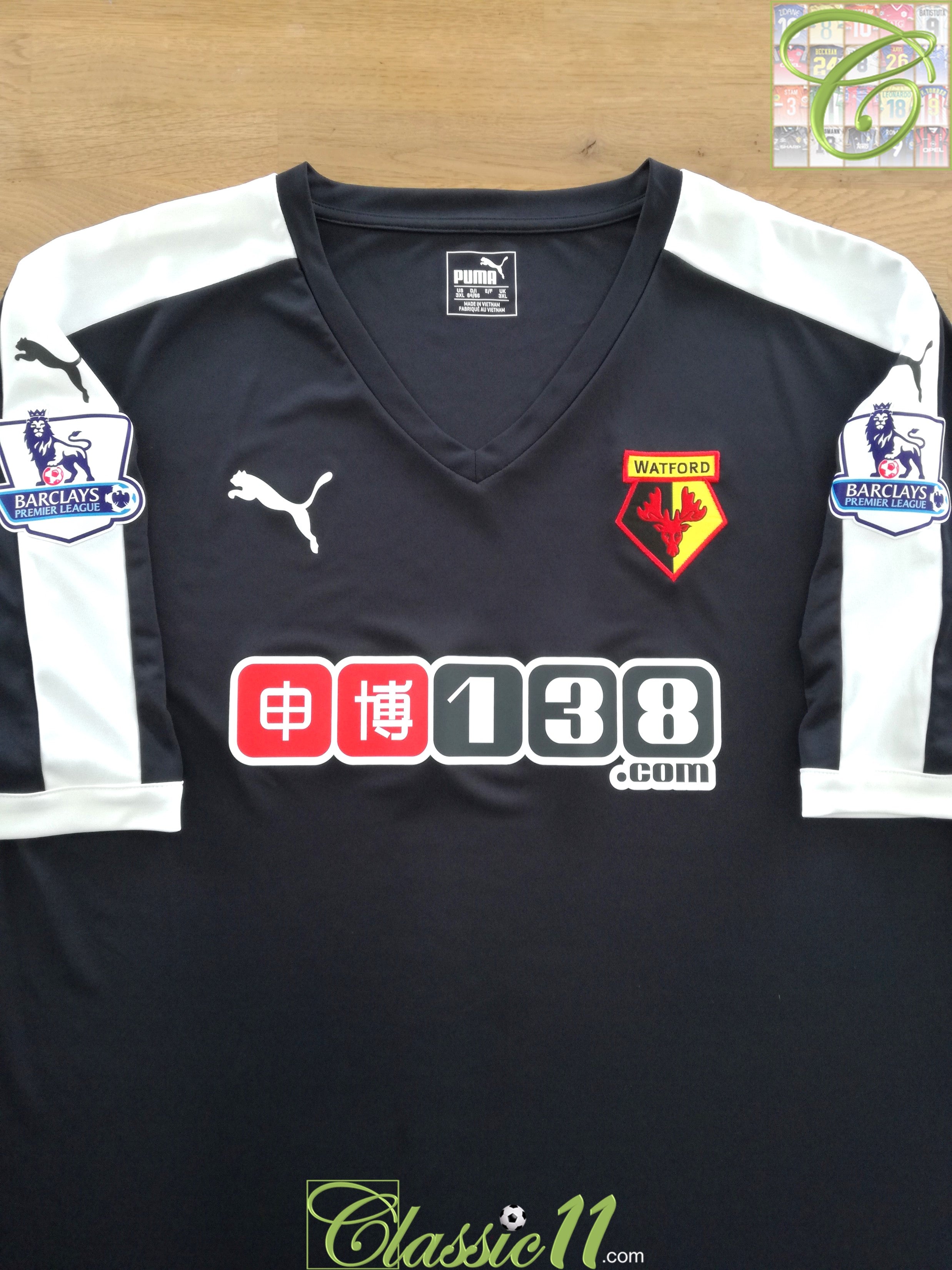 2015/16 Watford Away Premier League Football Shirt