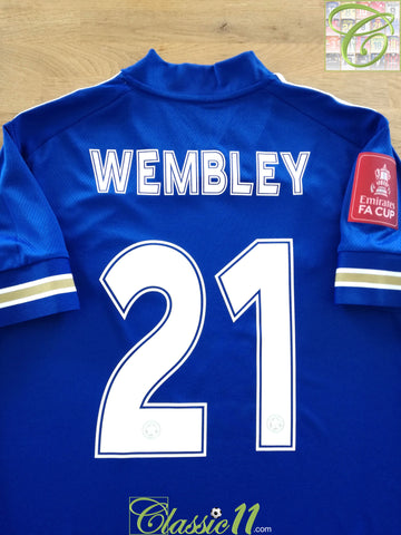 2020/21 Leicester City Home FA Cup Football Shirt Wembley #21