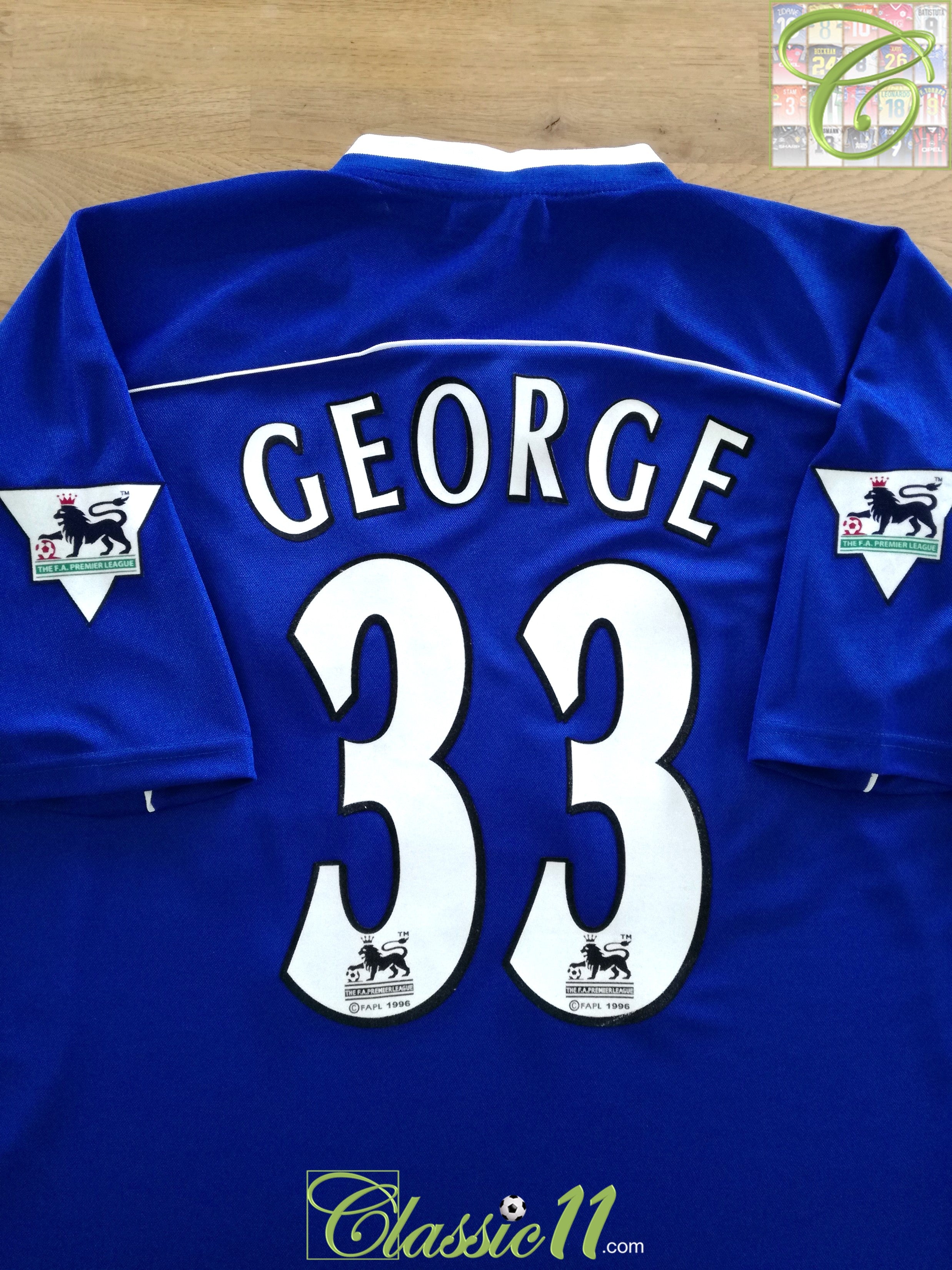 2001/02 Ipswich Town Home Premier League Football Shirt George #33 (XL)