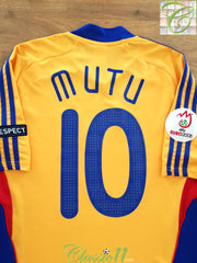 2008 Romania Home European Championship Football Shirt Mutu #10 (M)