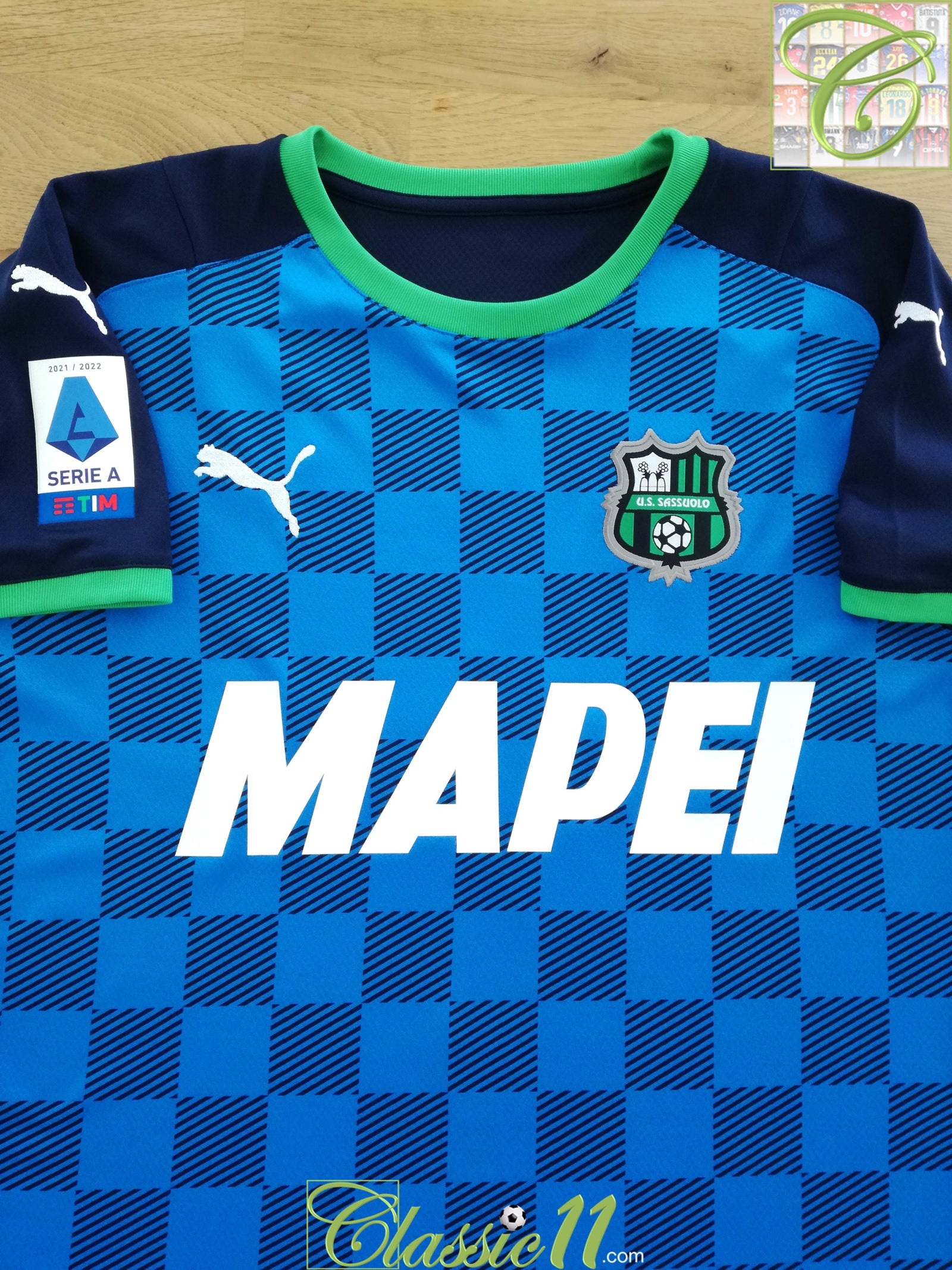 2021 Sassuolo 3rd Serie A Match Worn Football Shirt M. Lopez #8 (S)