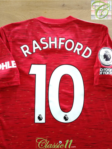 2020/21 Man Utd Home Premier League Football Shirt Rashford #10