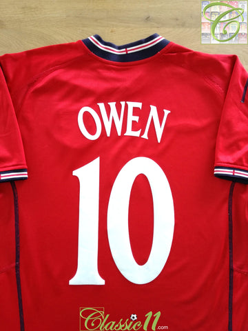 2002/03 England Away Football Shirt Owen #10