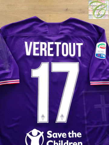 2017 Fiorentina Home Match Worn (vs Real Madrid) Football Shirt Veretout #17