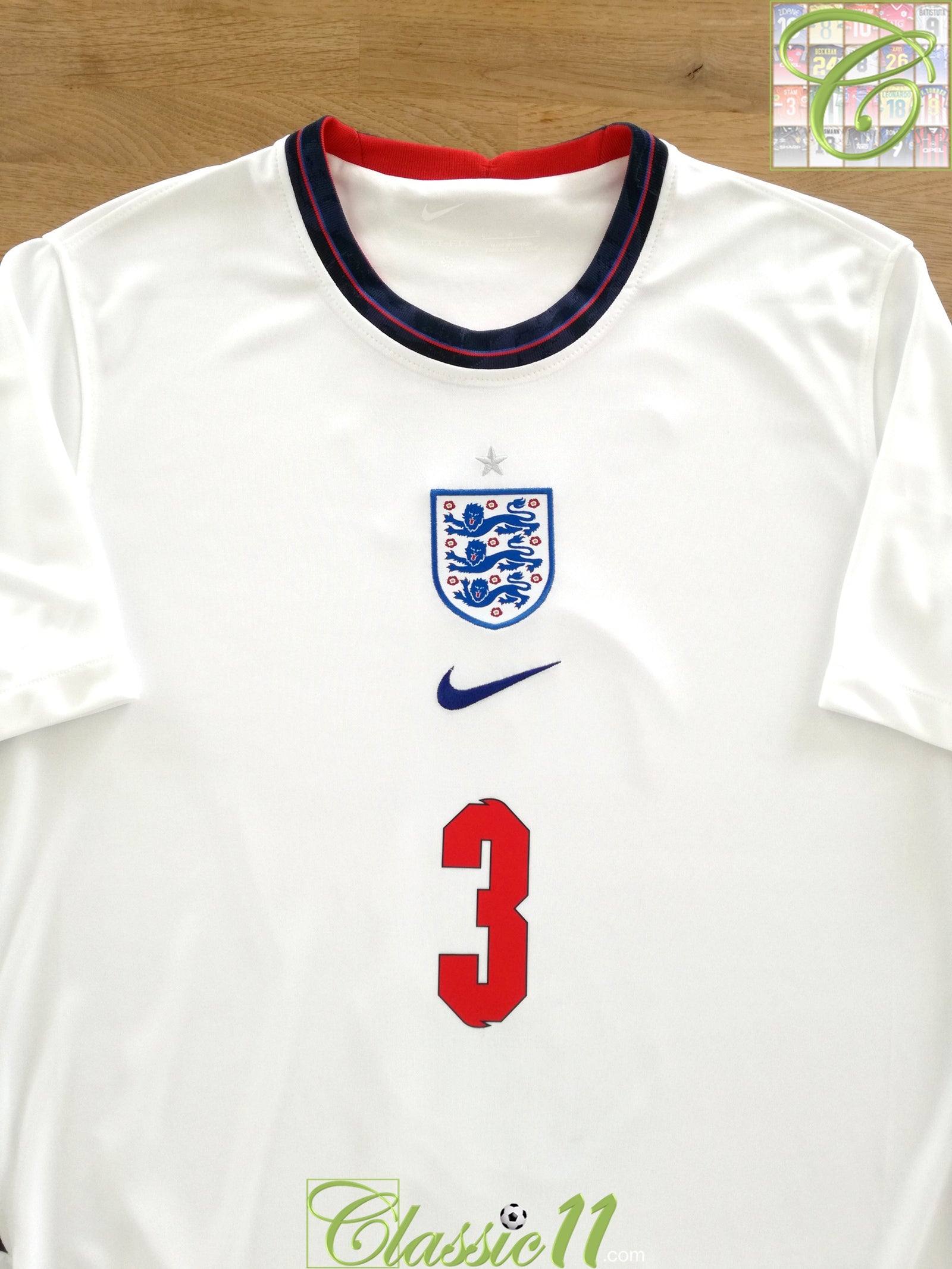 2020/21 England Home Football Shirt Shaw #3 (L) *BNWT*