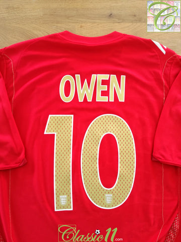 2006/07 England Away Football Shirt Owen #10