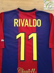 1998/99 Barcelona Home Basic Football Shirt Rivaldo #11