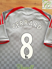 2008/09 Liverpool Away Premier League Football Shirt Gerrard #8