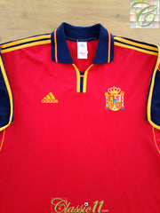 2000/01 Spain Home Football Shirt