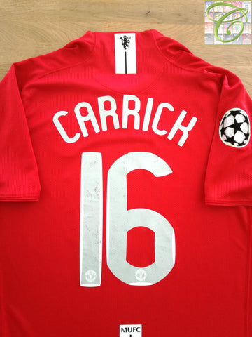 2008 Man Utd Home Champions League Final Football Shirt Carrick #16