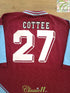 1994/95 West Ham Home Football Shirt Cottee #27