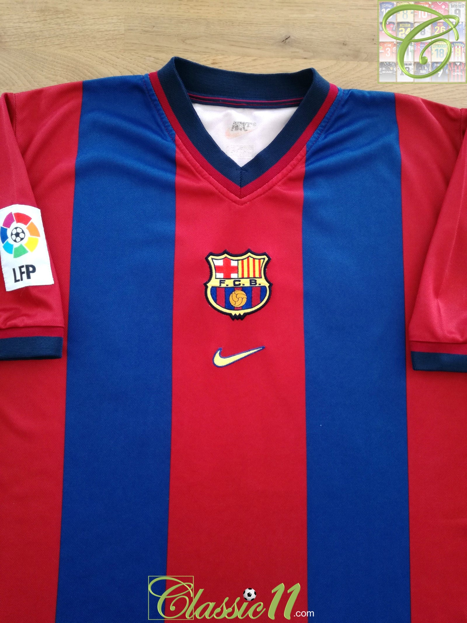 1998/99 Barcelona Home La Liga Football Shirt Zenden #23 (M)