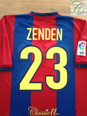 1998/99 Barcelona Home La Liga Football Shirt Zenden #23