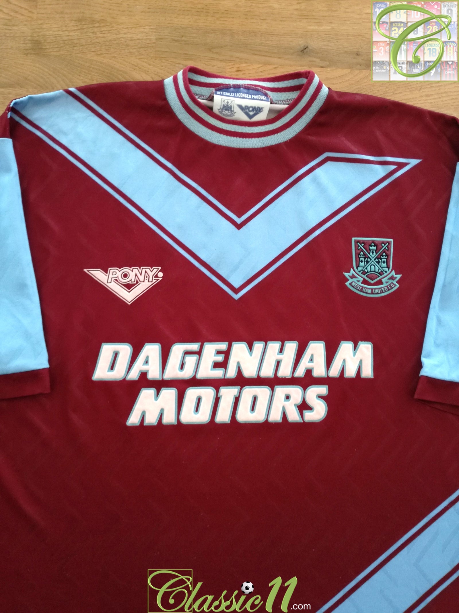 1994/95 West Ham Home Football Shirt Cottee #27 (XL)