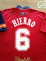1996/97 Spain Home Football Shirt Hierro #6 (L)