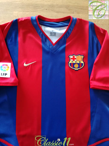 2002/03 Barcelona Home La Liga Football Shirt