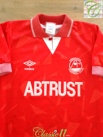 1990/91 Aberdeen Home Football Shirt