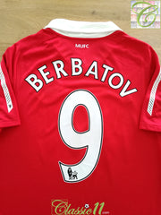 2010/11 Man Utd Home Premier League Football Shirt Berbatov #9